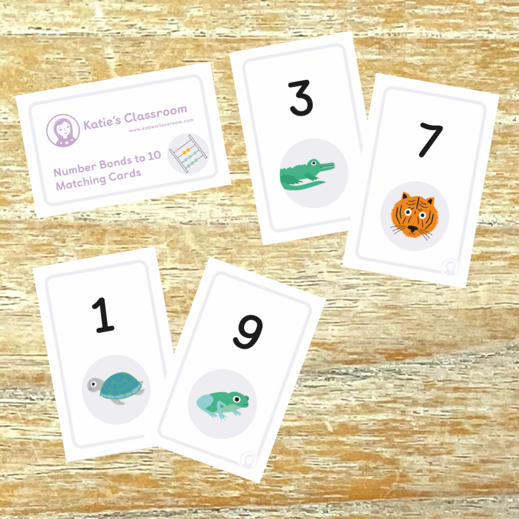 Number Bonds to 10 Matching Cards