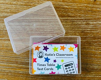 Times Table Test Cards